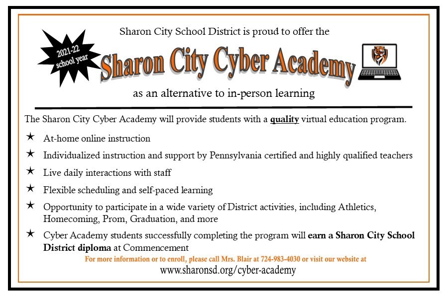 Sharon City Cyber Academy Sharon Middle School