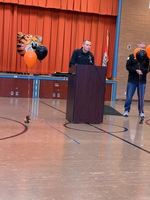 Officer Mack talking to our students.